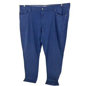 Peter Millar Ultimate Sateen Five Pocket Pants Mens 44x34 blue Stretch Golf
